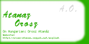 atanaz orosz business card